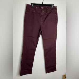 St Johns Bay Brown Straight Leg Pants Womens Size 10